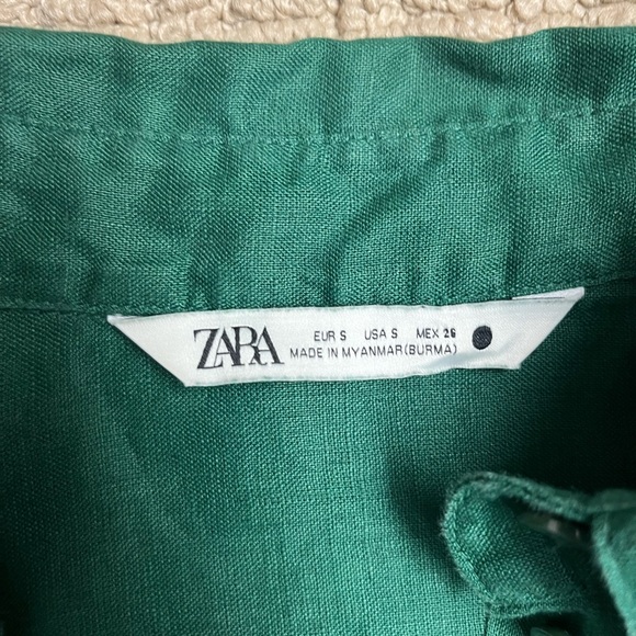 Zara Green Linen Two-Piece Set - Picture 6 of 6